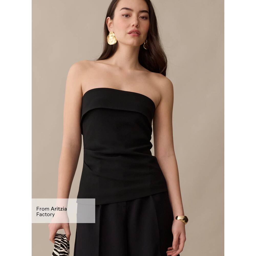 New Caara Clover top strapless black sz 8 $177 - Picture 2 of 7